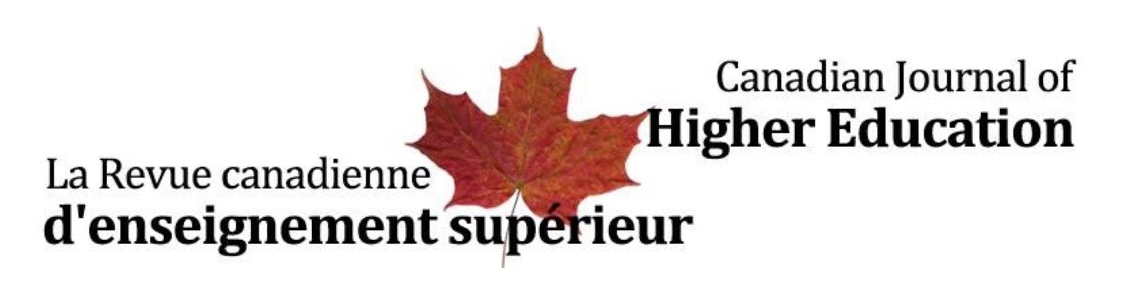 The logo provides the title of the journal in English (Canadian Journal of Higher Education) and French (La Revue canadienne d'enseignement supérior)